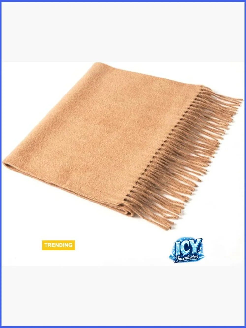 Pure 100% Cashmere Scarf with Fringed Edges, Ultra Soft Large Shawl Wrap